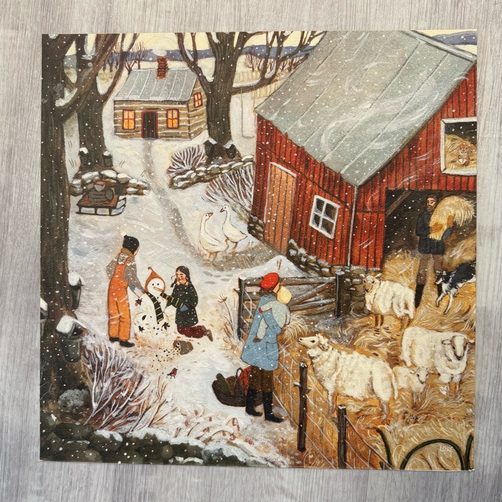 Lore Pemberton Winter Farm Scene Art Print